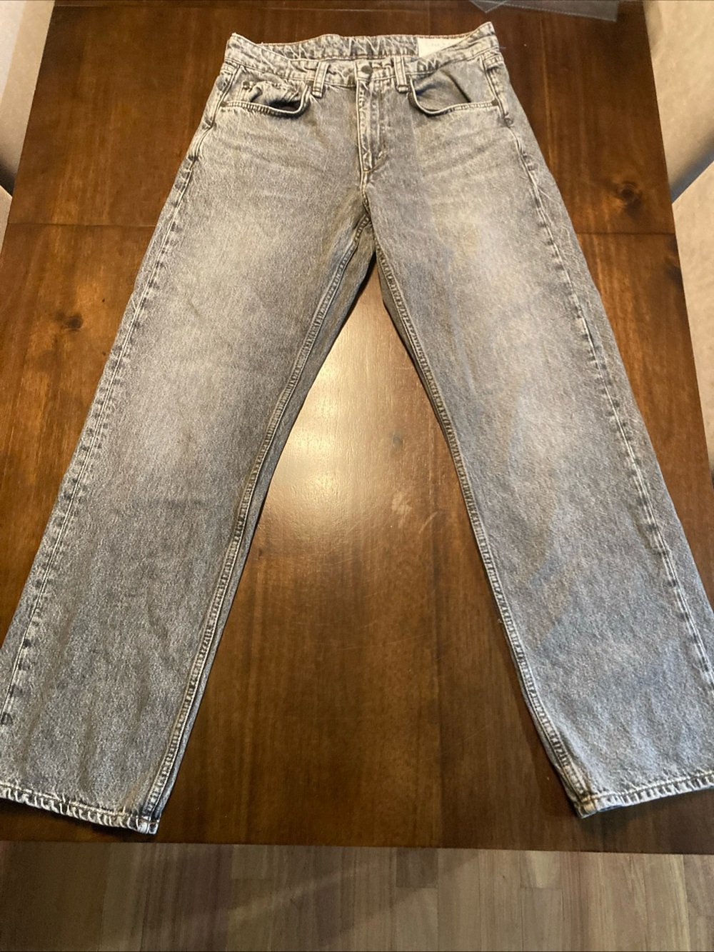 rag & bone Men's Light Gray Fit 4 straight Jeans